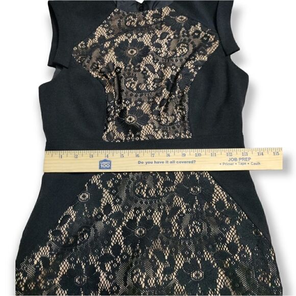 NWOT Adrianna Papell Black Lace Power Suit Dress SZ 2P - Picture 6 of 12
